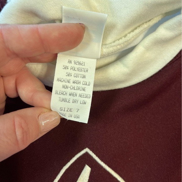 Vintage Little Kings girls MSU maroon white 2 pc cheerleader outfit dress size 7 - Picture 4 of 9